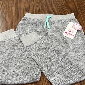 90 Degree By Reflex Kids Gray Joggers with Accent Ribbon